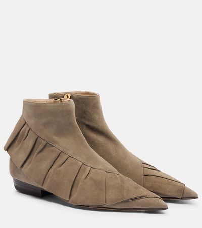 JW Anderson JW Anderson Ruffled suede ankle boots