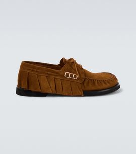 JW Anderson JW Anderson Ruffled suede boat shoes