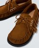 JW Anderson JW Anderson Ruffled suede boat shoes - 3