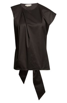 JW Anderson JW Anderson Sculptural Asymmetric Cotton Sateen Top
