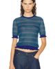 JW Anderson JW Anderson Short Sleeve Sheer Fairisle Top - 1