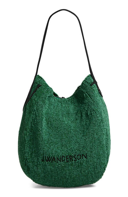 JW Anderson JW Anderson Small Bulb Beaded Leather Hobo Bag