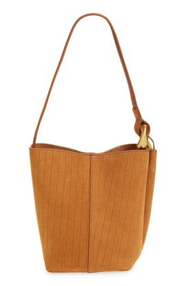 JW Anderson JW Anderson Small Corner Stripe Deerskin Tote