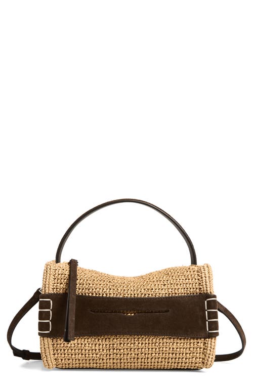 JW Anderson JW Anderson Small Loafer Raffia & Suede Handbag