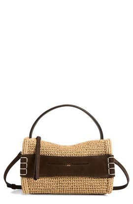 JW Anderson JW Anderson Small Loafer Raffia & Suede Handbag