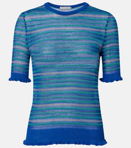 JW Anderson JW Anderson Striped cotton-blend T-shirt