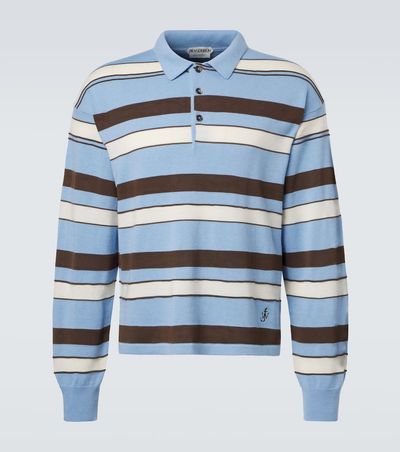 JW Anderson JW Anderson Striped cotton and wool-blend polo shirt