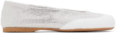 JW Anderson JW Anderson White Crystal Ballerina Flats