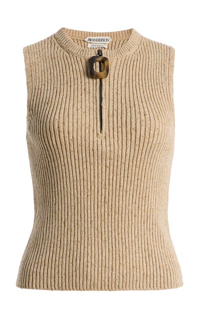 JW Anderson JW Anderson Zipped CottonBlend Tank Top