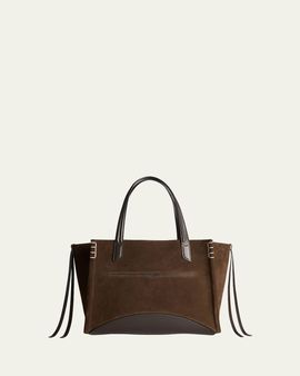 JW Anderson Loafer Cabas Suede & Leather Shoulder Bag