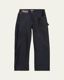 JW Anderson Men's Twisted Workwear Denim Jeans
