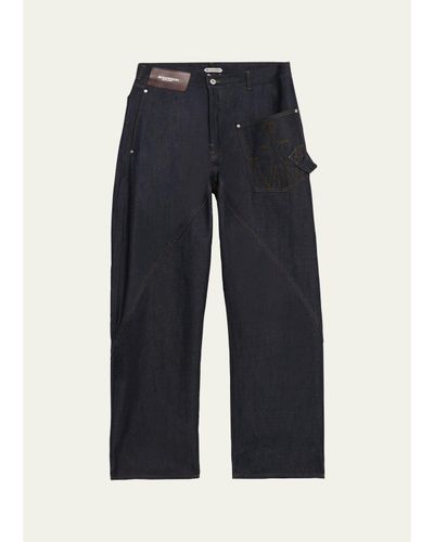 JW Anderson Men's Twisted Workwear Denim Jeans
