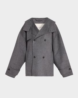 JW Anderson Oversized Double-Breasted Wool Peacoat