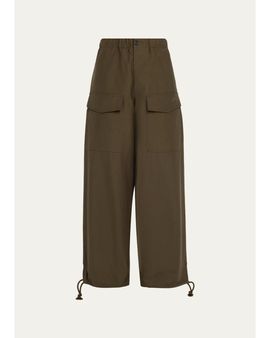JW Anderson Parachute Drawstring Barrel-Leg Track Cargo Pants