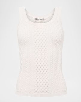 JW Anderson Scoop-Neck Cable Knit Tank Top