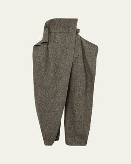 JW Anderson Structured Fold Over Wide-Leg Trousers