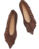 JW Anderson Women's 25MM Ruffled Suede Ballerina Flats - 4