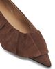 JW Anderson Women's 25MM Ruffled Suede Ballerina Flats - 5