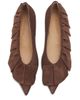 JW Anderson Women's 25MM Ruffled Suede Ballerina Flats - 6