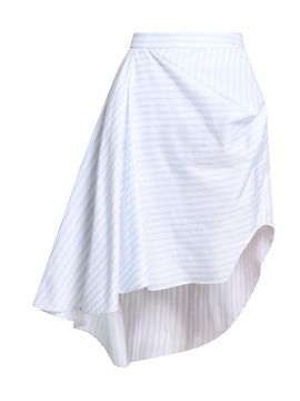 JW Anderson Women's Asymmetric Draped Striped Cotton Midi-Skirt