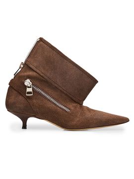 JW Anderson Women's Biker Suede Kitten-Heel Booties