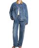 JW Anderson Women's Corduroy-Collar Denim Jacket - 2