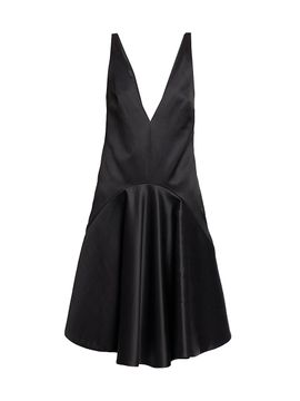 JW Anderson Women's Plunging V-Neck Cotton-Silk A-Line Dress