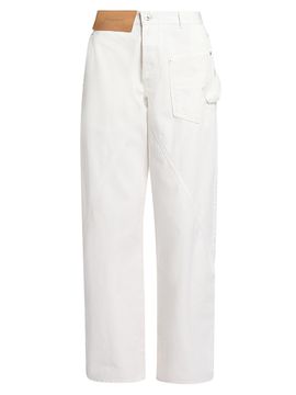 JW Anderson Women's Twisted Workwear Straight-Leg Jeans