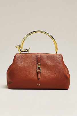 JW PEI Bruna Dachshund Metal Top Handle Satchel