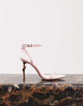 JW PEI JW Pei Alivia double strap heeled sandals in baby pink