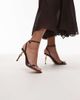 JW PEI JW PEI Alivia heeled sandals with gold-tone metal heels in brown - 1