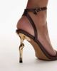 JW PEI JW PEI Alivia heeled sandals with gold-tone metal heels in brown - 4