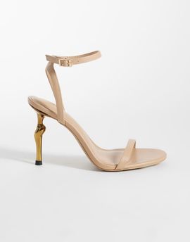 JW PEI JW PEI Alivia heeled sandals with gold-tone metal heels in khaki-Green