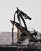 JW PEI JW PEI Alivia heeled sandals with gold metal heel in black - 2