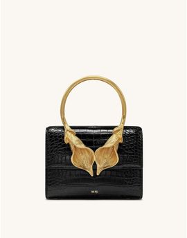 JW PEI JW PEI Astrid Lili top handle bag in black and gold