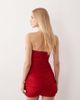 JW PEI JW PEI bandeau corsage applique bust detail plunge cut out ruched mini dress in red - 3