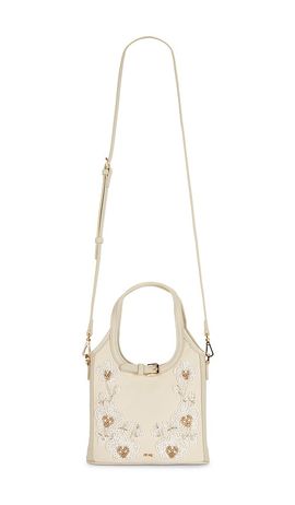 JW PEI JW PEI Brooke Mini Belted Embellished Orchid Beaded Top Handle Bag