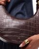 JW PEI JW PEI Carly crossbody saddle bag in brown croc - 2