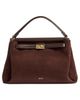 JW PEI JW PEI Carmen Faux Suede Top Handle Bag Dark Brown One - 1