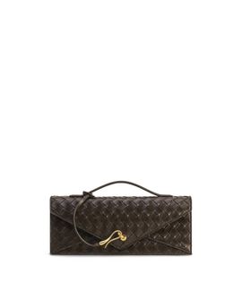 JW PEI JW PEI Celeste clutch bag in brown weave