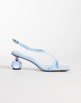 JW PEI JW PEI Charlotte strappy heels with spherical heel in sky blue