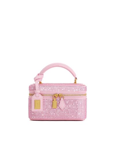 JW PEI JW PEI Cleo top handle vanity bag in pink crystal