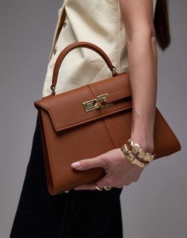 JW PEI JW PEI Elise large top handle bag in brown