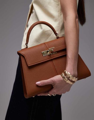 JW PEI JW PEI Elise large top handle bag in brown
