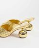 JW PEI JW PEI Ellie braided sphere heel mules in gold tone - 4