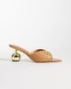 JW PEI JW PEI Ellie braided sphere heel mules in khaki-Green - 1