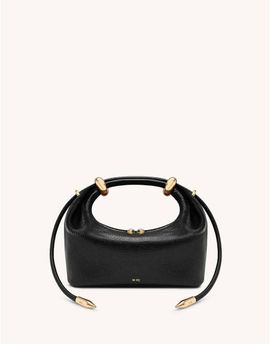 JW PEI JW PEI Ellie top handle clutch bag in black