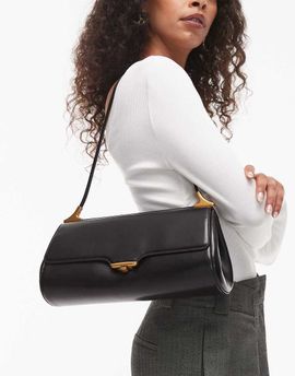 JW PEI JW PEI Eloise clean shoulder bag with gold tone hardware in black
