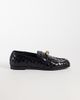 JW PEI JW PEI Elowen woven loafers with gold detailing in black - 1