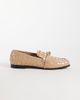 JW PEI JW PEI Elowen woven loafers with gold detailing in khaki-Green - 1